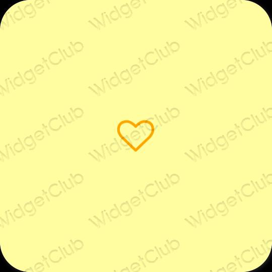 미적인 노란색 Safari 앱 아이콘