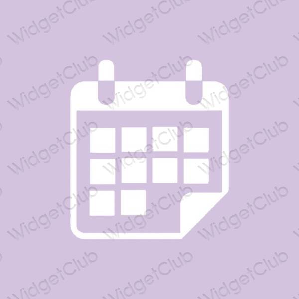 Estetsko vijolična Calendar ikone aplikacij