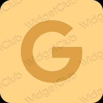 Estetik Portakal Google uygulama simgeleri