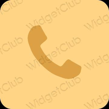 Estetické oranžová Phone ikony aplikácií