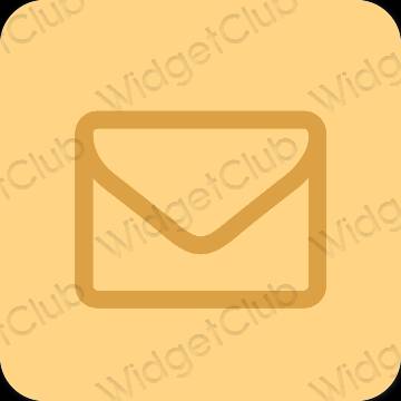 Estético naranja Mail iconos de aplicaciones