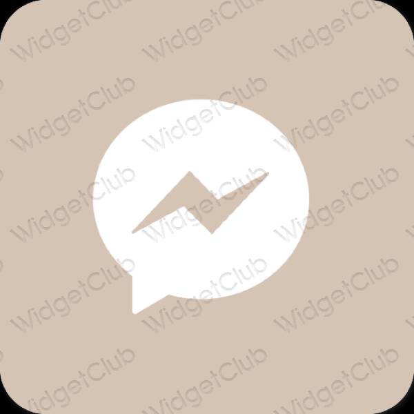 Estetyka beżowy Messages ikony aplikacji