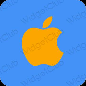 Estetisk neonblå Apple Store app ikoner