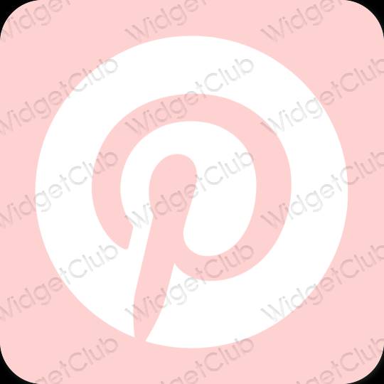 Ästhetisch Rosa Pinterest App-Symbole