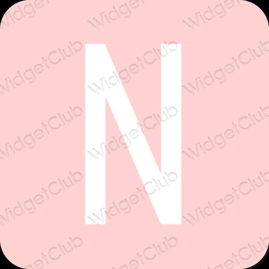 Estetic roz Netflix pictogramele aplicației
