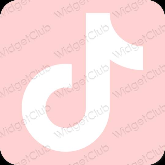 Estetic roz TikTok pictogramele aplicației