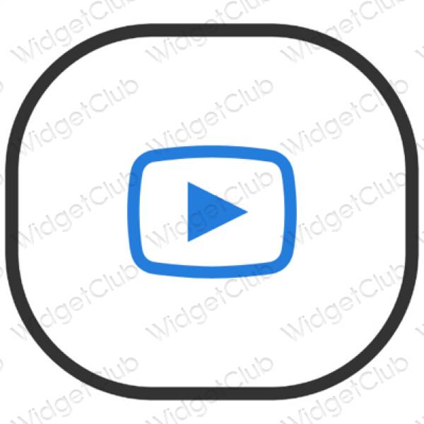 Icônes d'application Youtube esthétiques