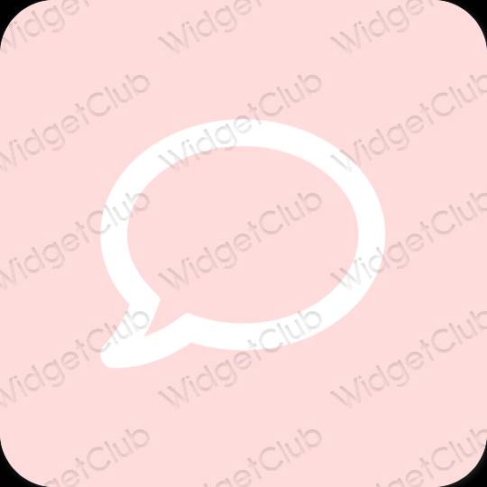 Estetic roz Messages pictogramele aplicației
