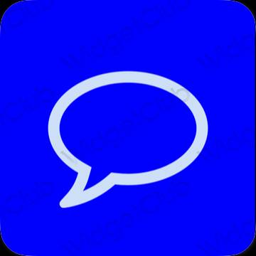 Estetico blu Messages icone dell'app