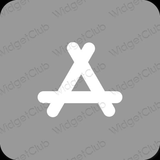 Estético cinzento AppStore ícones de aplicativos