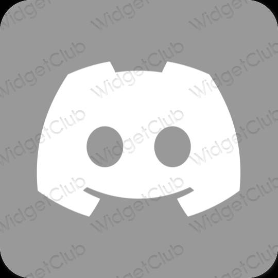 Estetisk grå discord app ikoner