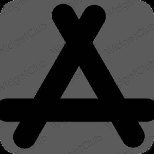 Estético gris AppStore iconos de aplicaciones