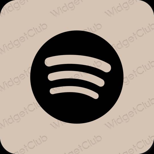 Estetsko bež Spotify ikone aplikacij
