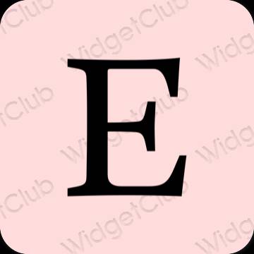 Estetické Ružová Simeji ikony aplikácií