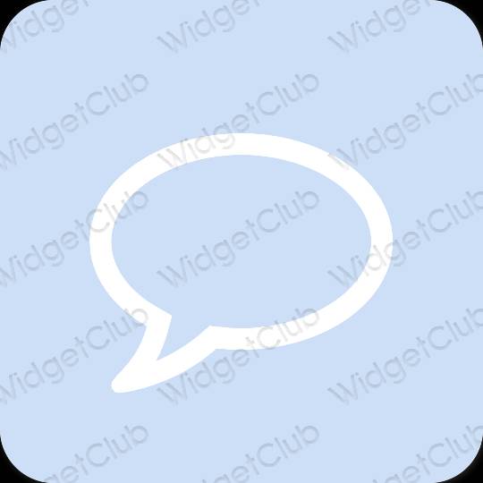 Estético azul pastel Messages iconos de aplicaciones