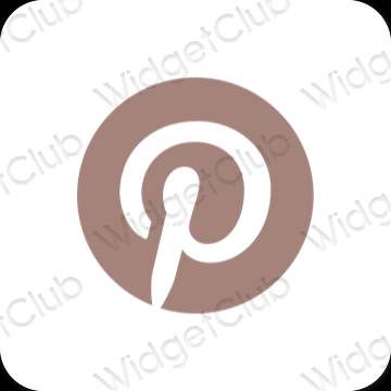 جمالية Pinterest أيقونات التطبيقات