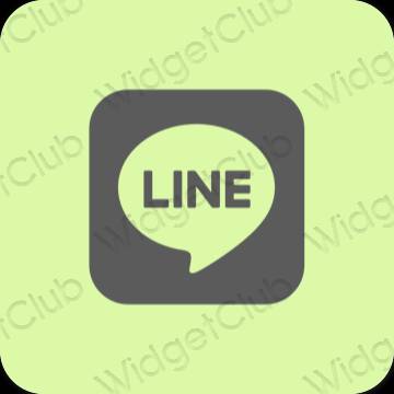 Icônes d'application LINE esthétiques