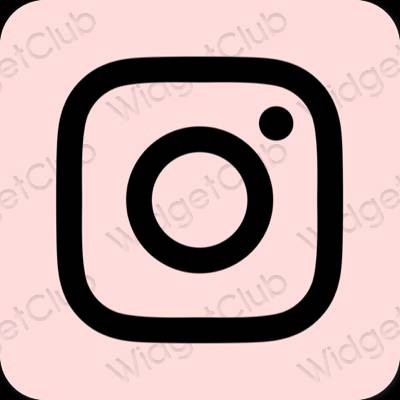 Estetik çəhrayı Instagram proqram nişanları