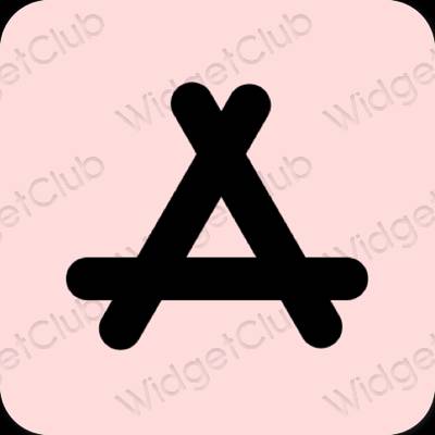 Stijlvol pastelroze AppStore app-pictogrammen