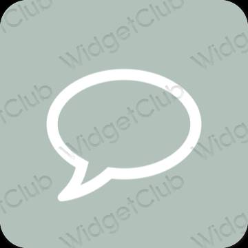 Æstetisk grøn Messages app ikoner