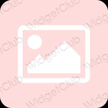 审美的 柔和的粉红色 Photos 应用程序图标
