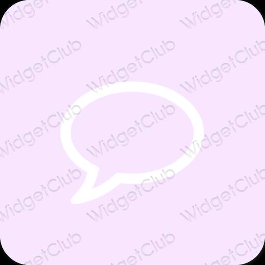 Естетичний фіолетовий Messages значки програм