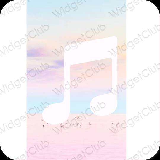 Esthetische Apple Music app-pictogrammen