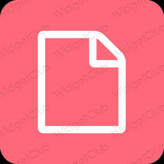 Estético roxo Notes ícones de aplicativos