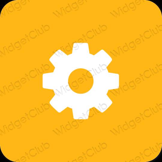 Stijlvol oranje Settings app-pictogrammen