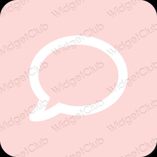 Æstetisk pastel pink Messages app ikoner