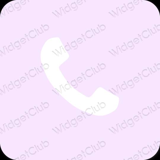 Estetyka fioletowy Phone ikony aplikacji