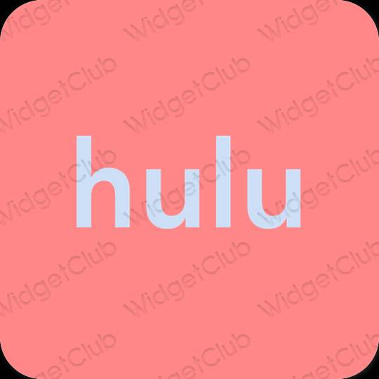 Estético rosa hulu ícones de aplicativos