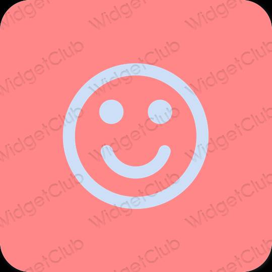 Estetický růžový Map ikony aplikací