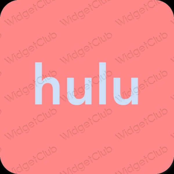 Estetico rosa hulu icone dell'app