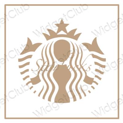 Estetyczne Starbucks ikony aplikacji