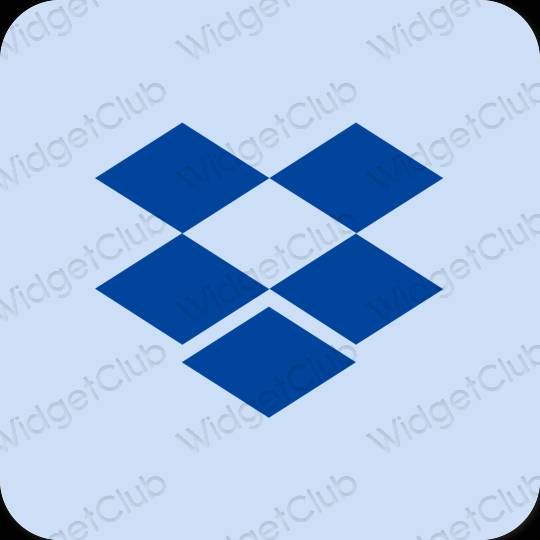 Stijlvol pastelblauw Dropbox app-pictogrammen