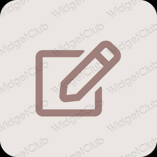 Estetis krem Notes ikon aplikasi