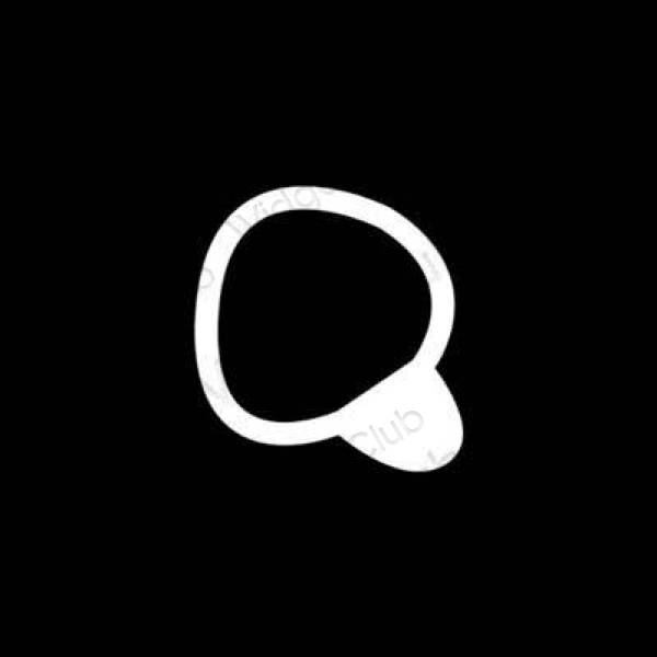 Esthétique noir Simeji icônes d'application