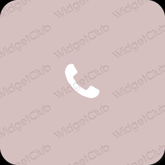 Estetik merah jambu Phone ikon aplikasi