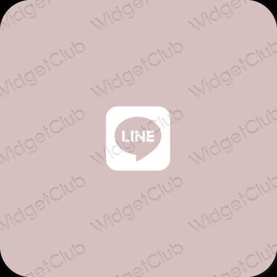 Estético rosa pastel LINE ícones de aplicativos