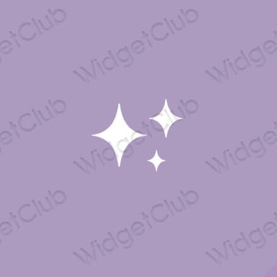 Estetinis violetinė Phone programėlių piktogramos