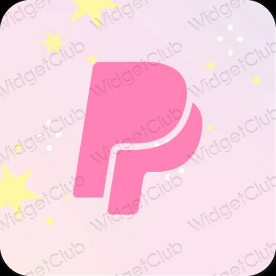 Estetisk lila Paypal app ikoner