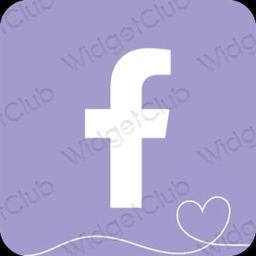 សោភ័ណ ពណ៌ខៀវ pastel Facebook រូបតំណាងកម្មវិធី