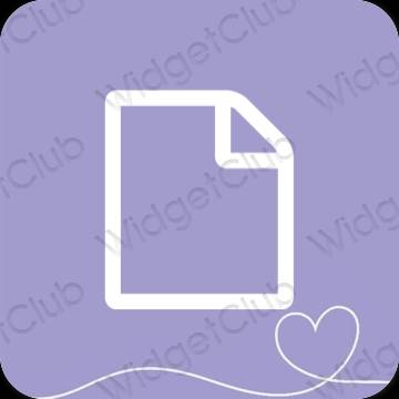 Estetik biru pastel Notes ikon aplikasi