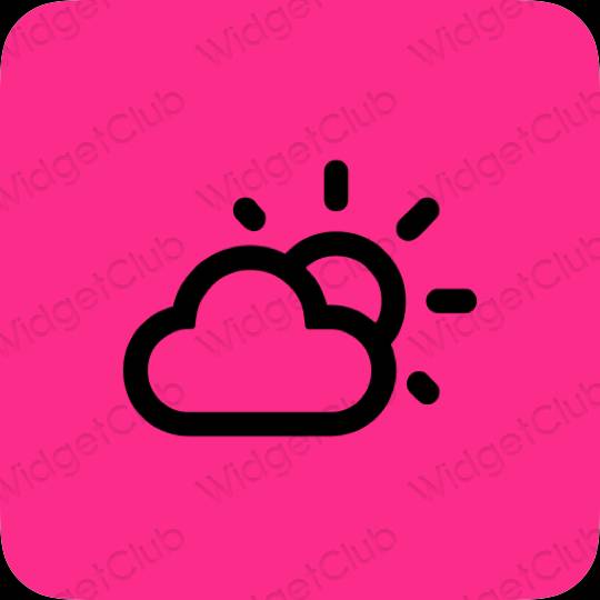 Aesthetic purple Weather app icons