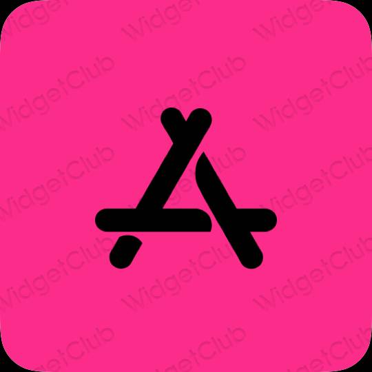 Estetico rosa fluo AppStore icone dell'app