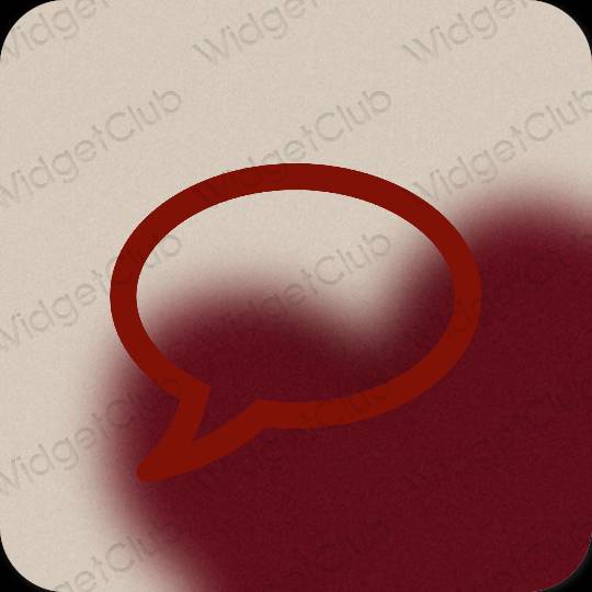 Estético bege Messages ícones de aplicativos
