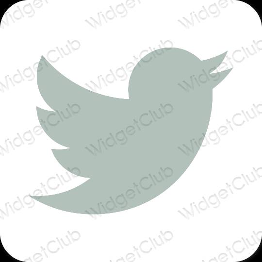 미적인 초록 Twitter 앱 아이콘