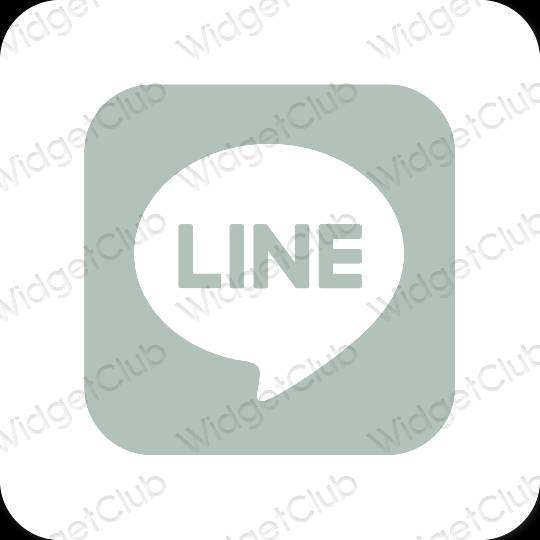 Естетичний зелений LINE значки програм