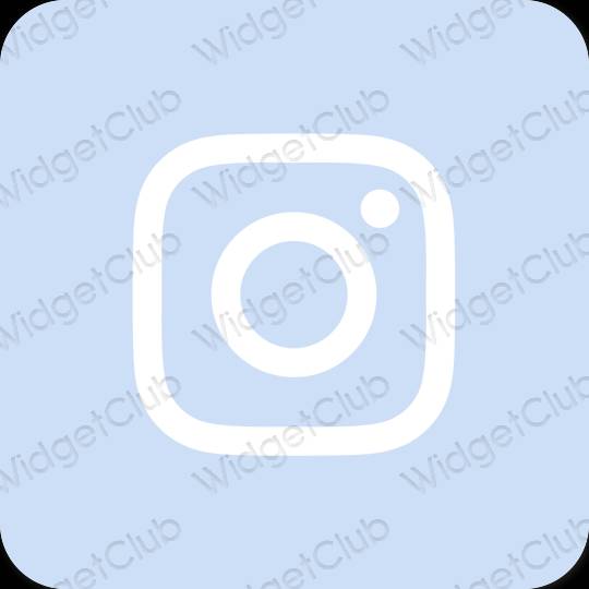 Αισθητικός παστέλ μπλε Instagram εικονίδια εφαρμογών